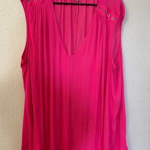 Jennifer Lopez Hot Pink Sleeveless Blouse 3x